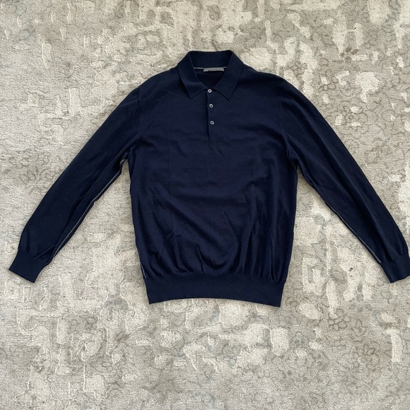 Corneliani virgin wool polo sweater size M - Picture 1 of 13
